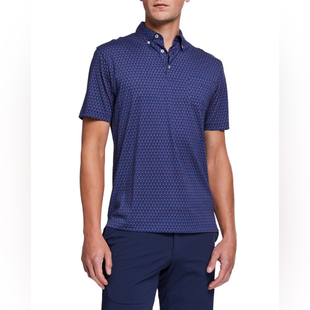 Peter Millar Hibiscus Haven Cotton Polo, Size M